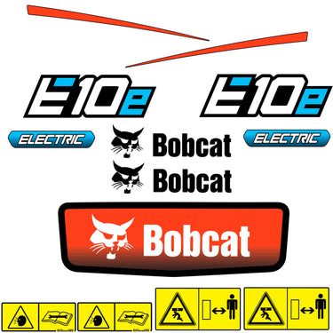 FITS E10E BOBCAT REPLACEMENT DECAL STICKER - OUTDOOR DURABLE LAMINATE